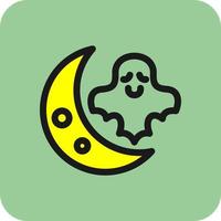 Halloween Moon Vector Icon Design