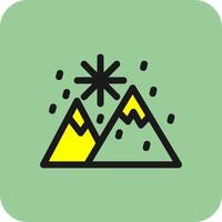 Snow Landscape Vector Icon Design