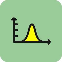 Bell Curve on Graph Vector Icon Design