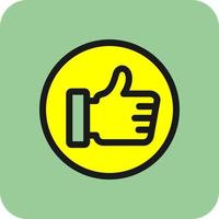 Thumbs Up Vector Icon Design