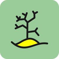 diseño de icono de vector de árbol seco