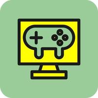 Gaming Pc Vector Icon Design