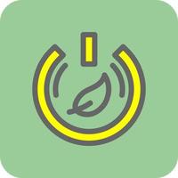 Eco Power Button Vector Icon Design
