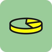 3D Pie Chart Vector Icon Design
