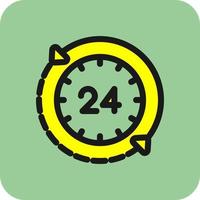 24 Hours Vector Icon Design