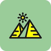 Desert Pyramids Vector Icon Design