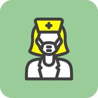 Female Surgeon Vector Icon Design