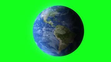 Earth planet green screen 4k HD video