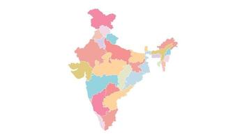 Colorful India Map, perfect for office, company, school, social media, advertising, printing and more vector