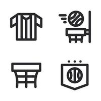 Basketball icons set. Referee jersey, shoot, ring, badge. Perfect for website mobile app, app icons, presentation, illustration and any other projects vector