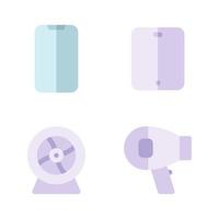 Electronics Device icons set. smartphone, table, fan, hairdryer. Perfect for website mobile app, app icons, presentation, illustration and any other projects vector