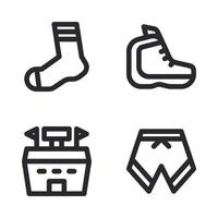 Basketball icons set. Socks, shoes, stadium, pants. Perfect for website mobile app, app icons, presentation, illustration and any other projects vector