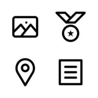 Back To School icons set. Image, medal, pin, file. Perfect for website mobile app, app icons, presentation, illustration and any other projects vector