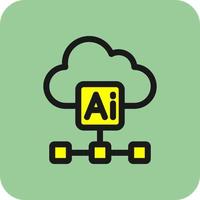 Cloud Based Architecture Vector Icon Design