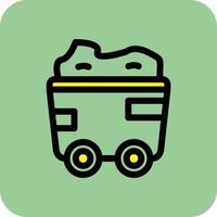 Mining Cart Vector Icon Design