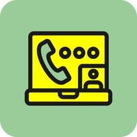 Video Call Vector Icon Design