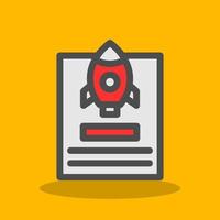 Project Launch Vector Icon Design