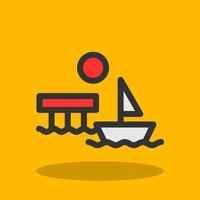 Dock Landscape Vector Icon Design