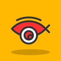ojo de pez cámara vector icono diseño
