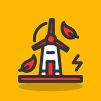 Windmill Vector Icon Design