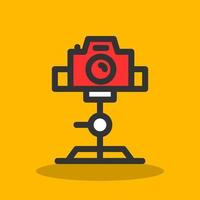 Tripod Camera Vector Icon Design