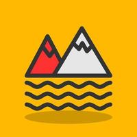 bahía paisaje vector icono diseño