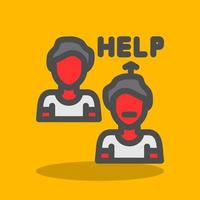 Ask For Help Vector Icon Design