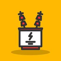 Power Transformer Vector Icon Design