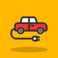 Electric Car Vector Icon Design