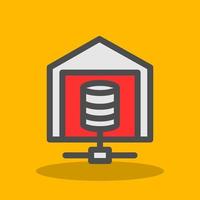 Data Warehouse Vector Icon Design