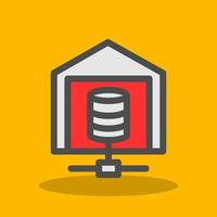 Data Warehouse Vector Icon Design