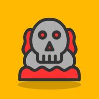 Skull Island Vector Icon Design