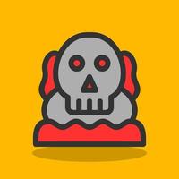 Skull Island Vector Icon Design