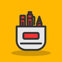 Pencil Case Vector Icon Design