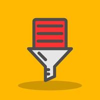 Data Filtering Vector Icon Design