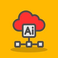 Cloud Based Architecture Vector Icon Design