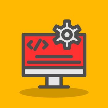 diseño de icono de vector de ingeniería de código