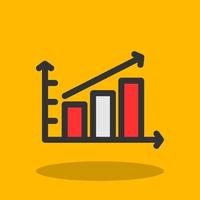 Escalating Bar Graph Vector Icon Design