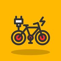 eléctrico bicicleta vector icono diseño