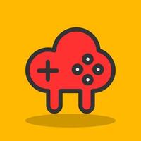 Cloud Game Vector Icon Design