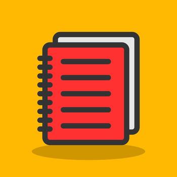 diseño de icono de vector de cuaderno