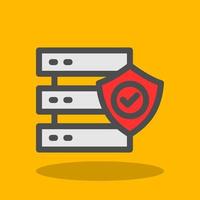 Secured Backup Vector Icon Design