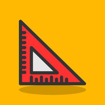 Triangular Ruler Vector Icon Design