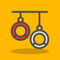 Gym Rings Vector Icon Design