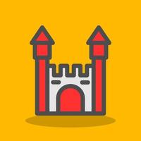 diseño de icono de vector de castillo hinchable