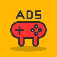 Game Ads Vector Icon Design