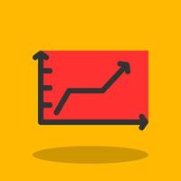 Rising Line Graph Vector Icon Design