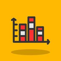 Stacked Bar Chart Vector Icon Design