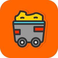 Mining Cart Vector Icon Design