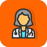 Female Doctor Vector Icon Design